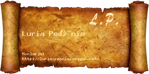 Luria Peónia névjegykártya